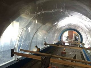 Proyek akrilik terowongan plastik akrilik gedhe